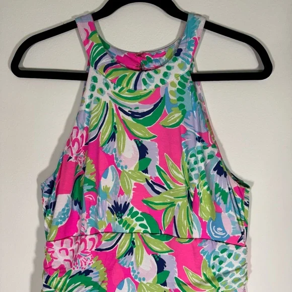 Lilly Pulitzer Tallula Dress Multi Raise The Bar High Neck Maxi Dress Medium - Picture 3 of 13